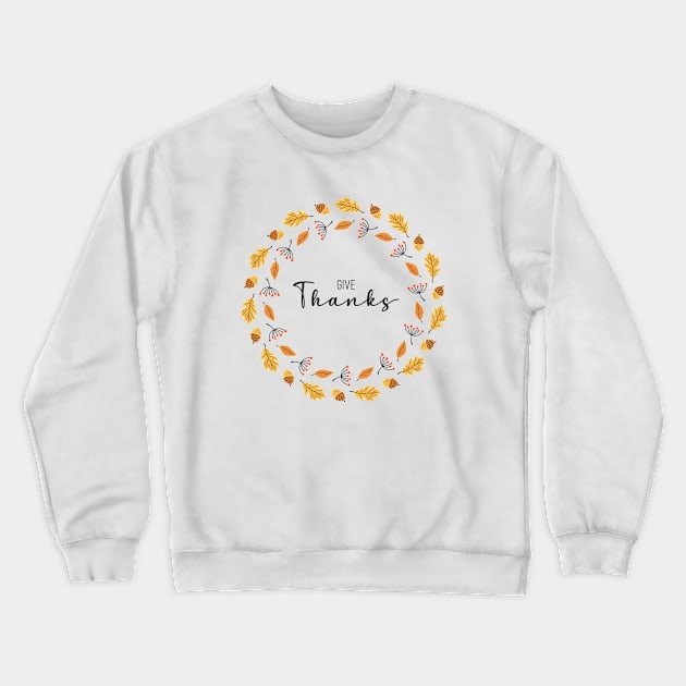 Fall wreath Crewneck Sweatshirt by DanielK